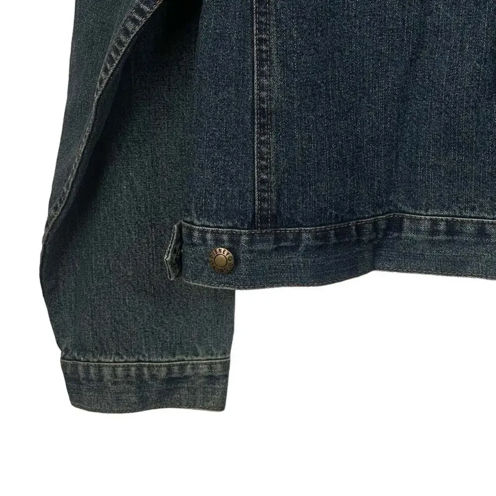 Disney Tinkerbell Jean Jacket Womens XXL Mickey Theme Park Movie Trivia - Picture 8 of 14